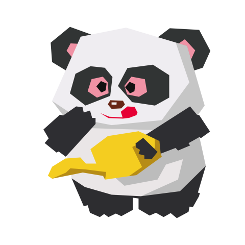 Avatar panda vector geometric pattern PNG Free Download