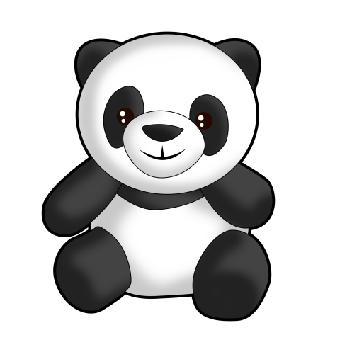 Cartoon panda commercial material PNG Free Download
