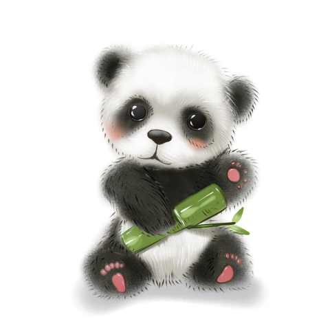 Animal series little panda eating PNG Free Download