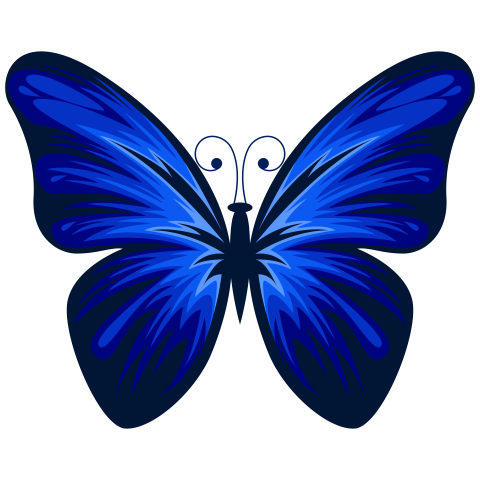 Butterfly blue design Free PNG Download