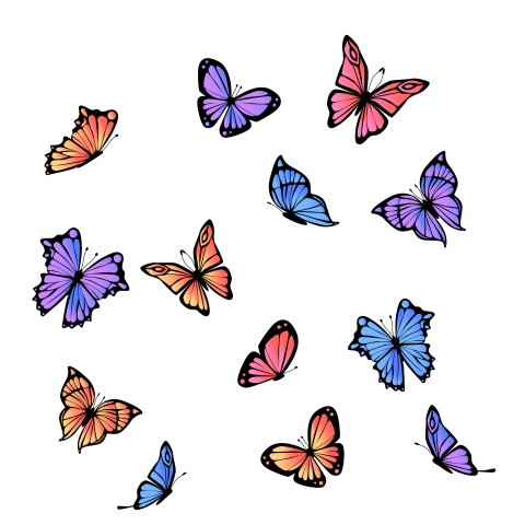 Floating white butterfly PNG Download Free