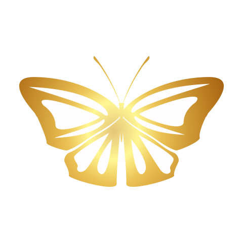 Golden butterfly PNG Free Download
