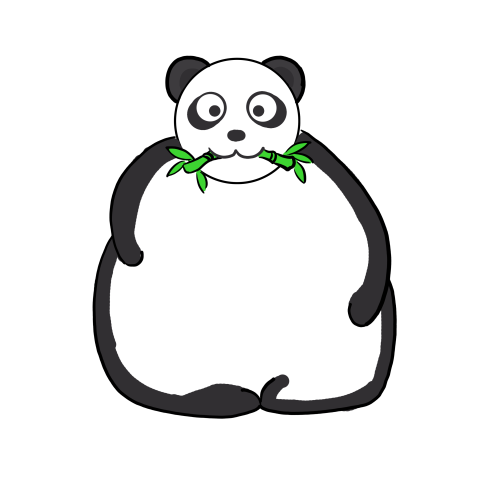 Panda border black panda cartoon Free PNG Download