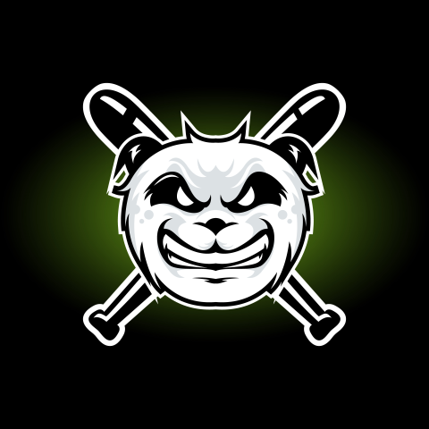 Panda baseball e sports logo PNG Free Download