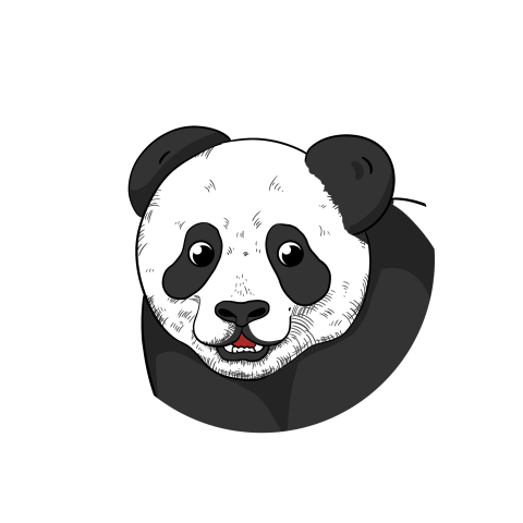 Giant panda head PNG Free Download