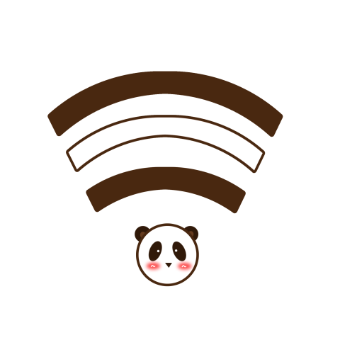 Cartoon cute panda wifi wireless Free PNG Download