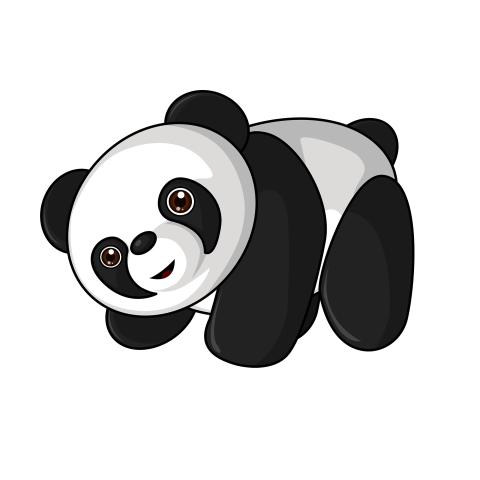 Cute cartoon panda is commercially Free PNG Download
