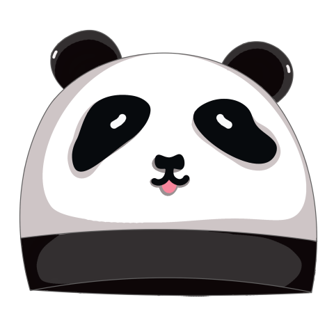 Giant panda baby hat illustration PNG Free Download
