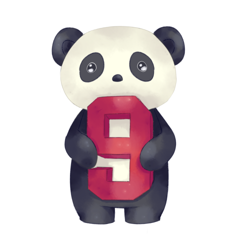 Black little panda cute little PNG Free Download