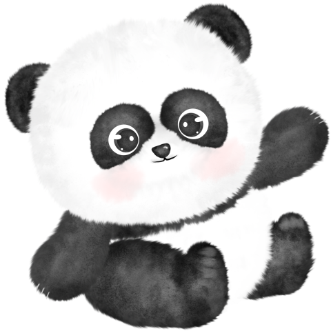 Watercolor panda PNG Free Download
