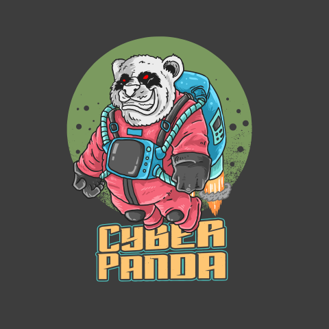 Cute panda astronaut rocket illustration PNG Free Download