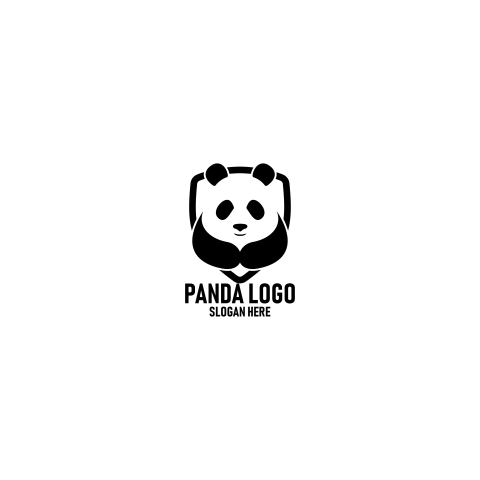Creative Panda Logo Design Vector