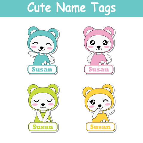 Colorful cute baby pandas cartoon PNG Free Download