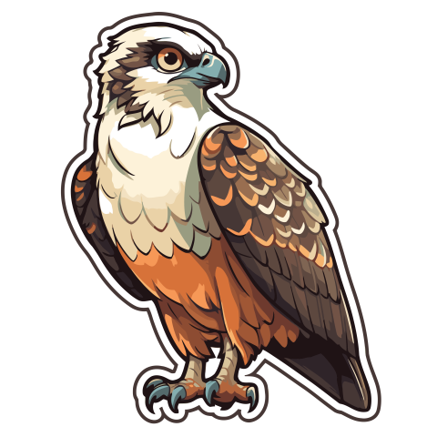 Sticker of an eagle  PNG Free Download