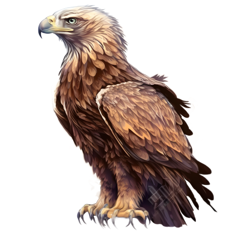 Eagle brown illustration Free PNG Download