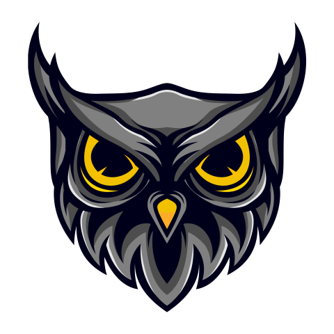 Owl esport mascot logo design Free PNG Download