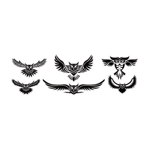 Owl logo vector illustration emblem Free PNG Download