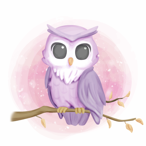 Cute owl sit PNG Free Download