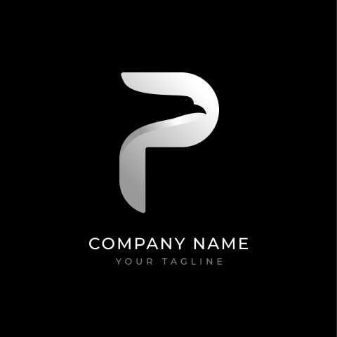 Letter p logo monogram PNG free Download