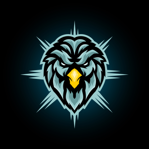 Eagle head e sports logo PNG Free Download