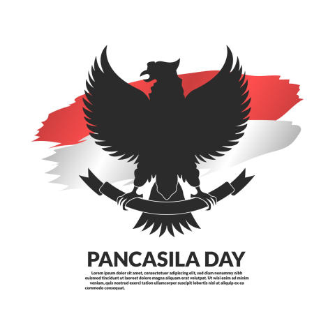 Pancasila day eagle black PNG free Download
