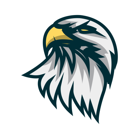 Eagle head minimalist logo design PNG free Download