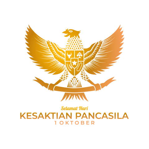 Gold eagle kesaktian pancasila PNG Free Download