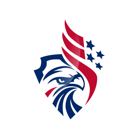 Eagle with flag logo PNG Free Download