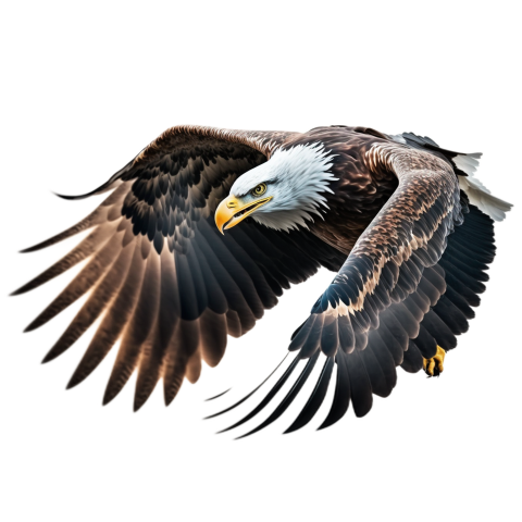 Eagle bird transparent on white PNG free Download