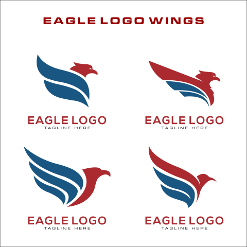 Set of eagle logo vector PNG Free Download