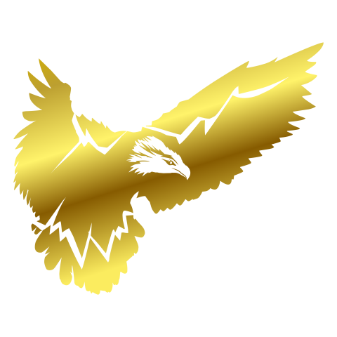 Golden eagle silhouette clipart designs PNG Free Download