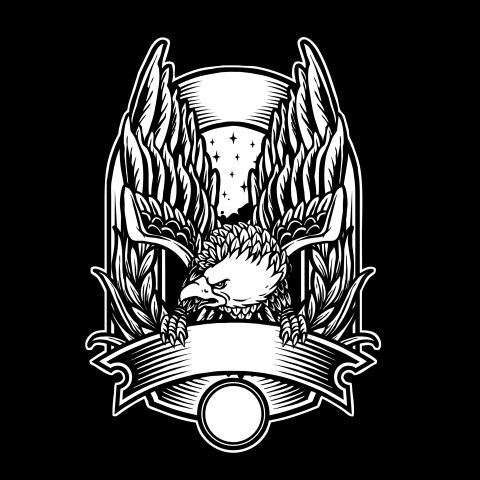 Eagle vintage badge design PNG Free Download