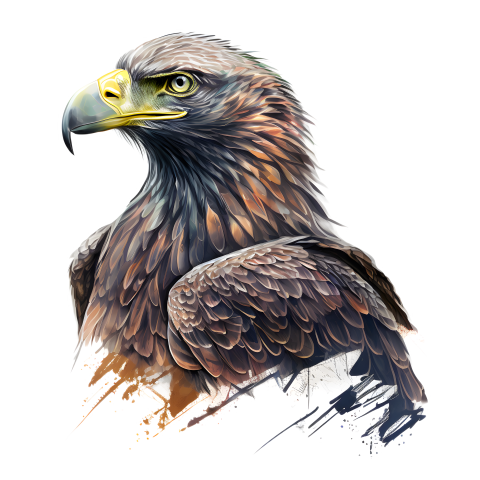 Eagle head brown illustration PNG Free Download