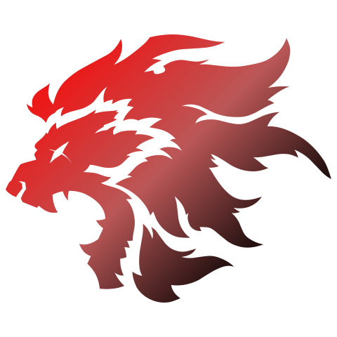 Fierce roaring fire lion logo PNG Free Download
