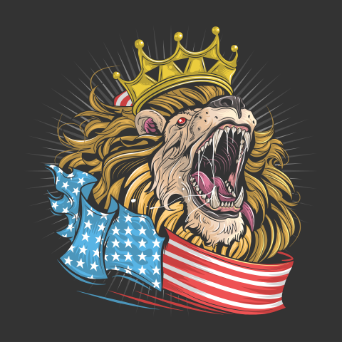 King lion of america PNG free Download