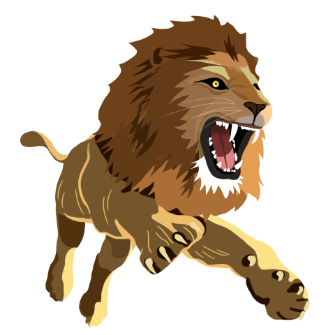 Super clear fierce lion material PNG Free Download
