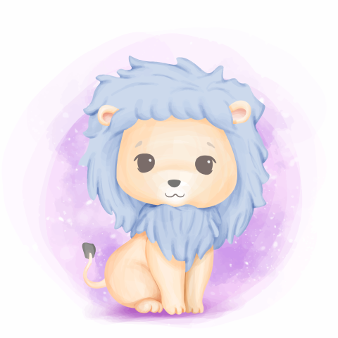 Cute animal baby lion PNG Free Download