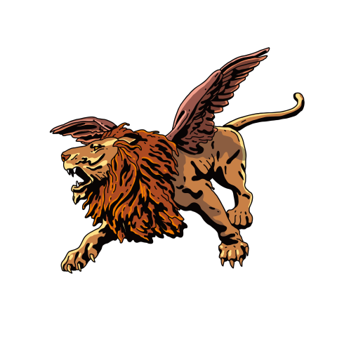 Domineering style animal lion winged PNG Free Download