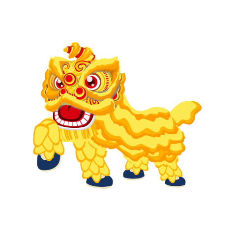 New year lion dance PNG Free Download