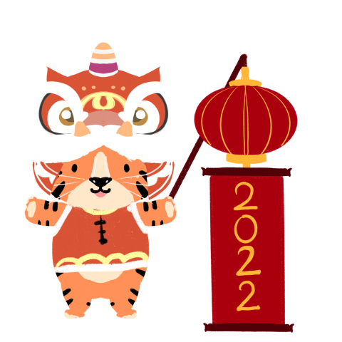 Chinese new year lion holding PNG Free Download