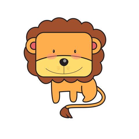 Lion lion cute lovely cute PNG Free Download