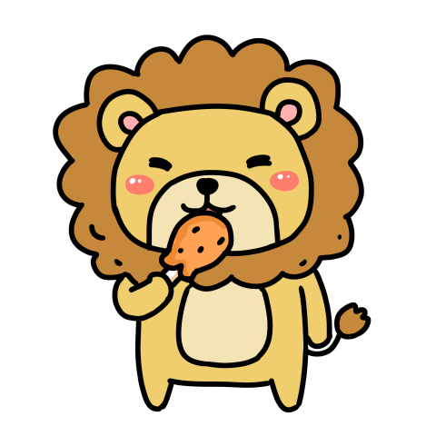 Cartoon lovely wild animals lion PNG Free Download