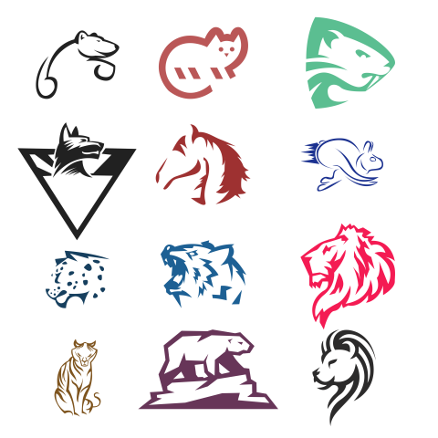 Cartoon animal symbol logo lion PNG Free Download