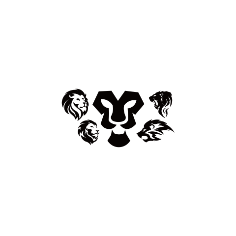 Lion animal logo set lion PNG Free Download