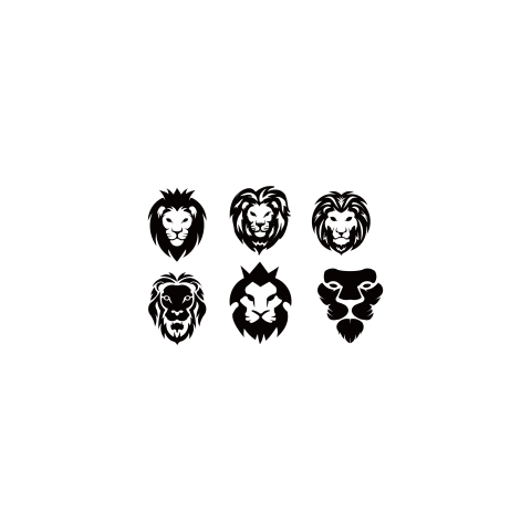 Lion animal logo set lion PNG Free Download PNG