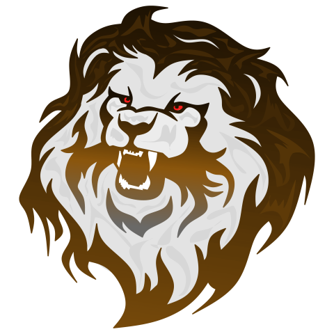 Roaring lion head with eye catching Free PNG Download