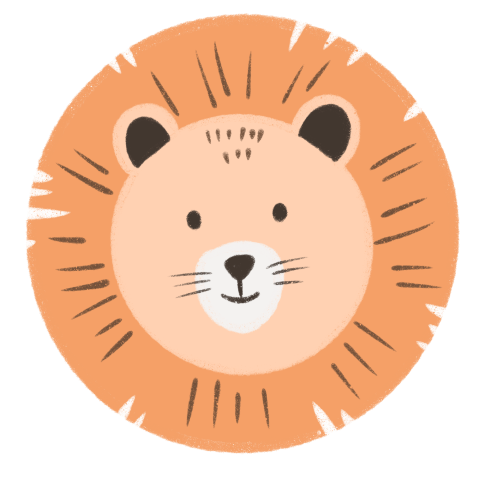 Cartoon animal head lion PNG Free Download
