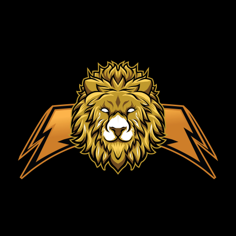 Lion mascot gaming esport logo PNG Free Download