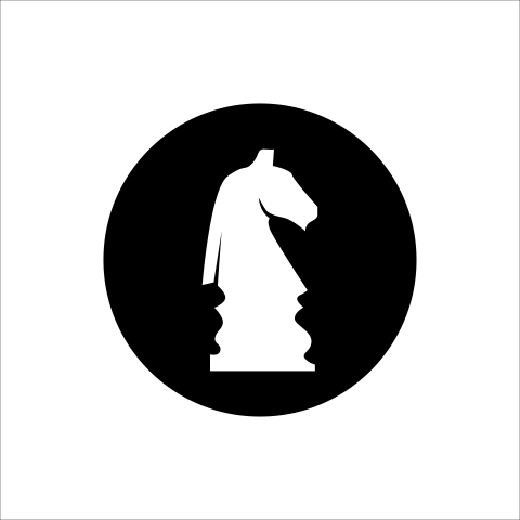 Chess knight horse logo illustration PNG Free Download