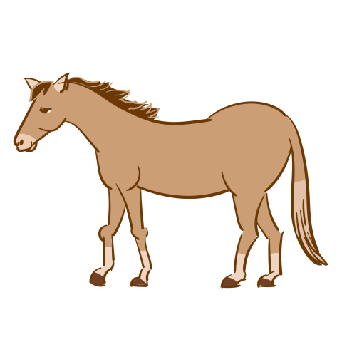 Horse cartoon vector realistic pony PNG Free Download